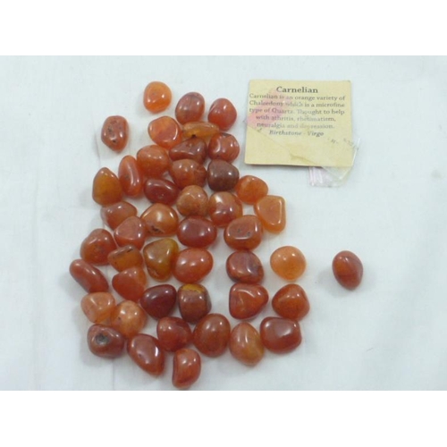 422 - Collection of Carnelian quartz gemstone