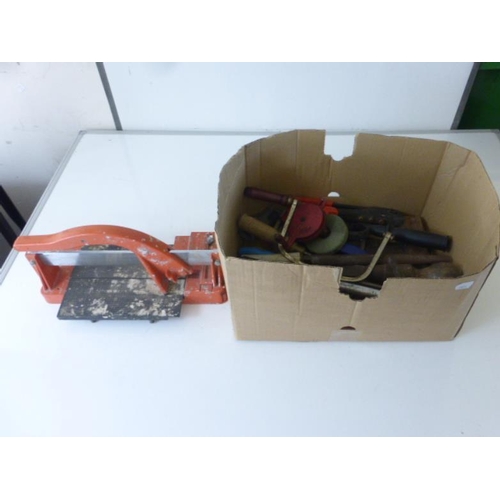 502 - Mixed Selection of Various Tools, including Tile Cutter, Hammer, Drill and Lots More