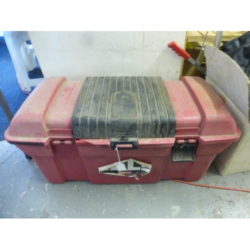 508 - Large Tool Box with Selection of Tools Including, Files, Pop Rivet Gun, Tin Plate Cutters and Lots M... 