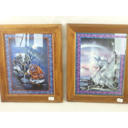 370 - Two Framed and Glazed Mystic and Magic Pints by P.E. Pracownik  (20cm x 35cm)