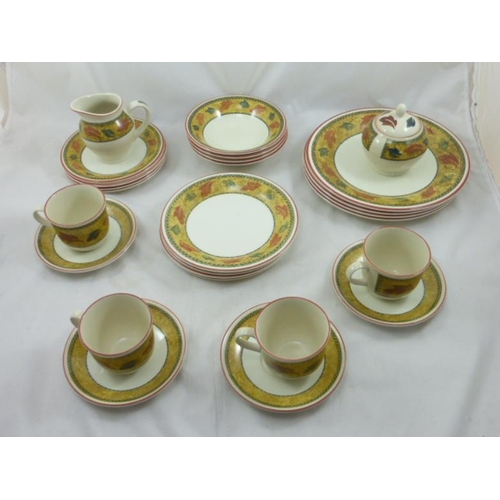 379 - 26 piece Staffordshire Savannah Dinner/Tea Set