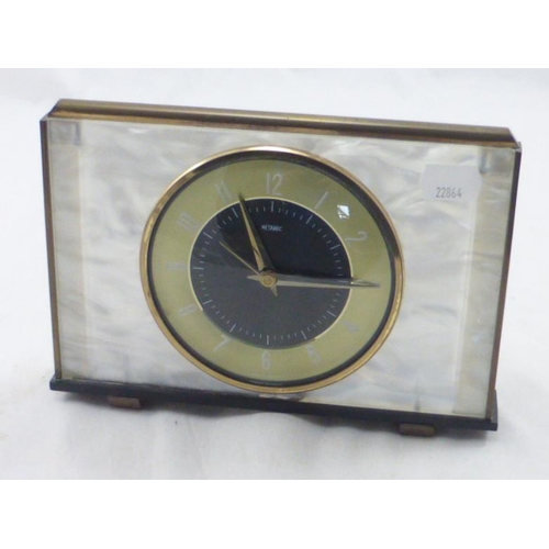 394 - Metamec Mantle Clock with Mother of Pearl Decoration