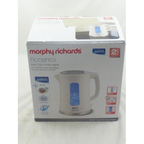 584a - Morphy Richards Accents Brita Filter Kettle White complete with Box (Working)