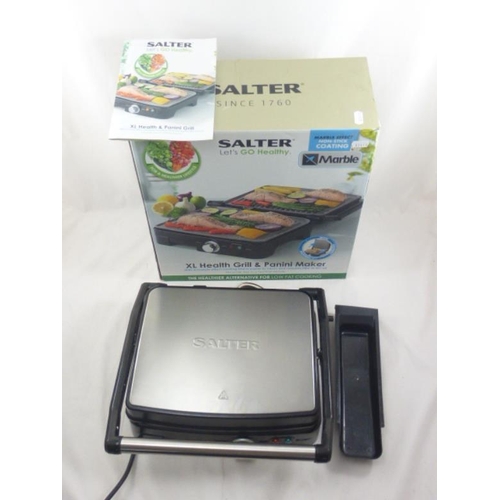 8 - Salter XL Health Grill & Panini Maker complete with Box (Working)