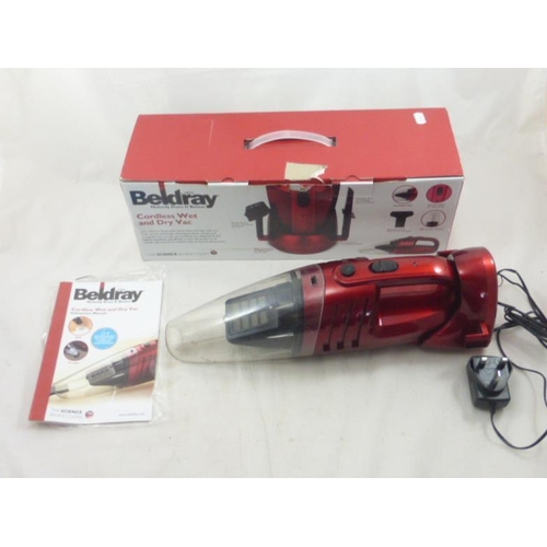 13 - Beldray Cordless Wet and Dry Cordless Vac complete with Box and Charger (Working)