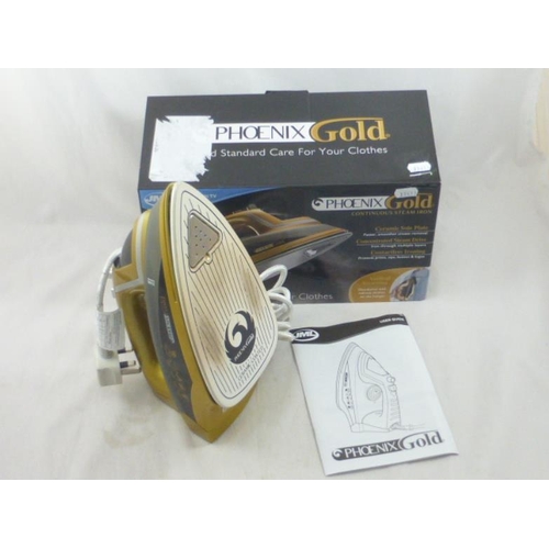 14 - Pheonix Gold Continuous Steam Iron complete with Box (Working)