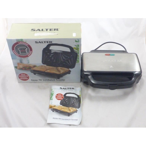 15 - Salter Deep Fill Sandwich Toaster complete with Box (Working)