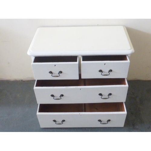 57 - Vintage Painted chest of 2 over 2 Drawers