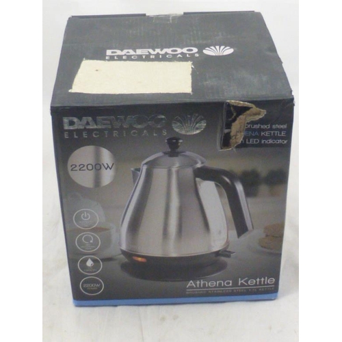 48 - Daewoo 2200w Chrome Athena Kettle in Original Box (Working)