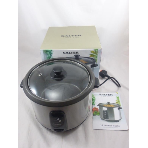 50 - Salter 1.8 Litre Rice Cooker in Original Box (Working)