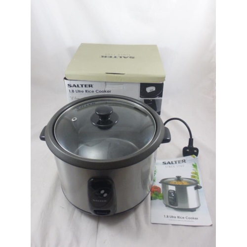 60 - Salter 1.8 Litre Rice Cooker in Original Box (Working)