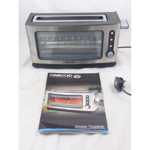 135 - Daewoo Electric Toaster with Glass Viewing Panel in Original Box (Working)