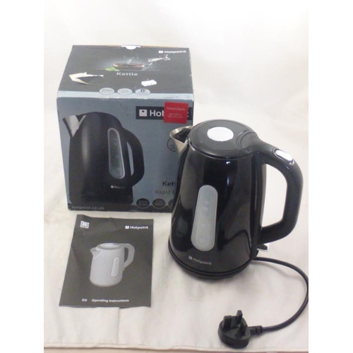 211 - Hotpoint Rapid Boil Kettle in Original Box Black (Working)