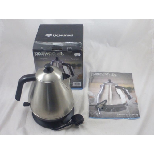 212 - Daewoo 2200w Chrome Athena Kettle in Original Box (Working)