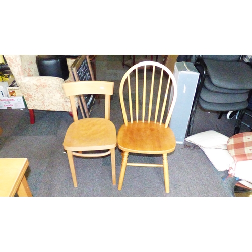 113 - Pine Swivel Top Dining Table Complete with Four Chairs