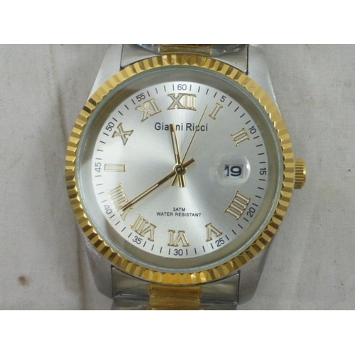 272 - New Gianni Ricci Silver and Gold Tone Watch in Original Box (Working)