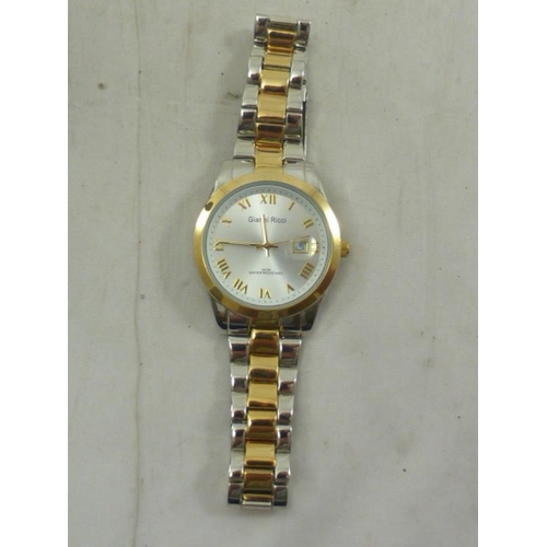 275 - Gianni Ricci Gold and Silver Tone Watch in Presentation Box (Working)