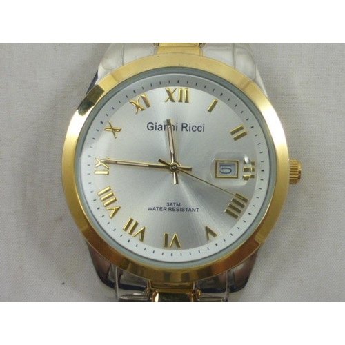 275 - Gianni Ricci Gold and Silver Tone Watch in Presentation Box (Working)