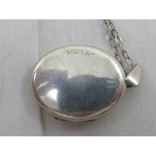 283 - Sterling Silver Locket and Chain