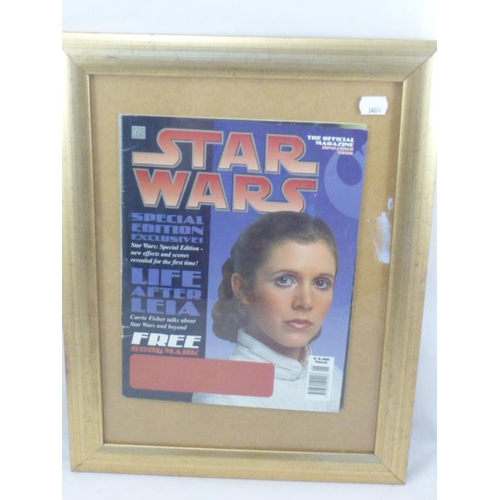 374 - Framed and Glazed Official Star Wars Magazine