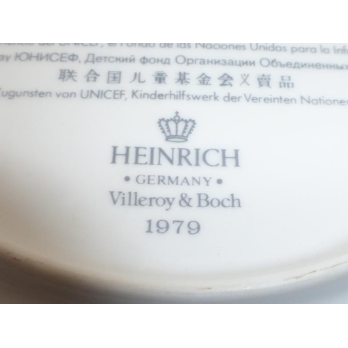 188a - Vintage (c.1979) Heinrich Villeroy-Boch UNICEF International Year of the Child collectors Plate