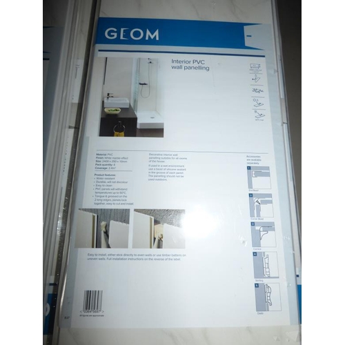 330 - Eleven Packs of Geom Interior PVC Wall Panelling (each pack covers 2.4mtrs) New