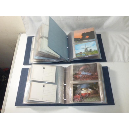 370 - Two Post Card Album's including Trains and Topographical