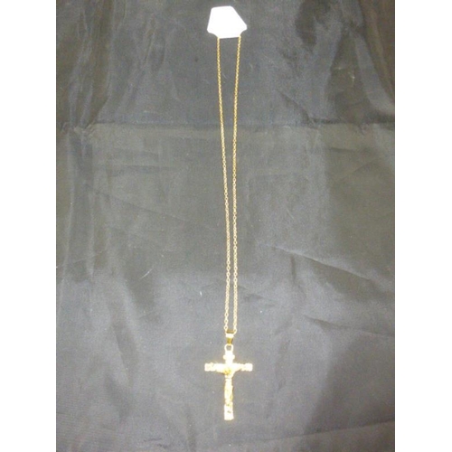 51 - Gold Plated Crucifix and Chain