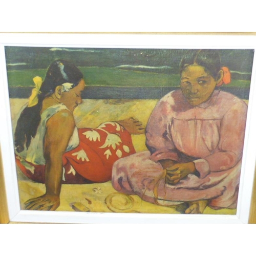 672 - Paul Gauguin Tahitian Women On the Beach art Picture on Canvas in Frame