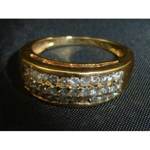 112 - 9CT Gold Diamond Cluster Ring Size K - Boxed (unmarked)