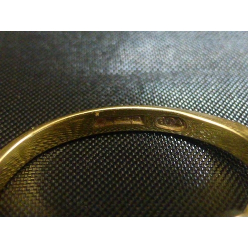 113 - Hallmarked 18ct Gold Ring Set with two claw Diamonds 2ith Total Weight of 1.10ct  (Classed Fine Qual... 