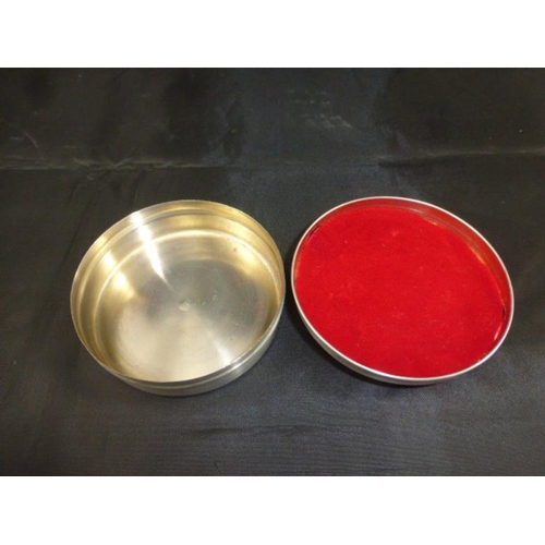 117 - Antique Hallmarked (Portuguese) Sterling Silver Box approx.8cm diameter