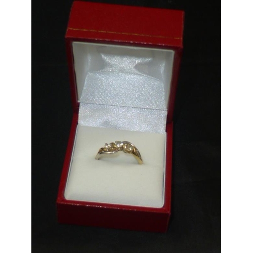 118 - 9CT Diamond Trio Ring (Approx 0.50CT) Size N - Boxed