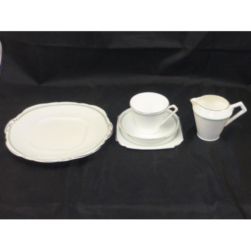 89 - Art Deco Trio set with cake plate and Milk jug