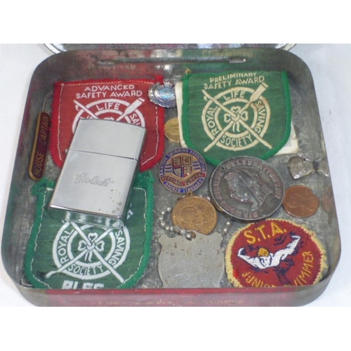 95 - Vintage McVitie's Tin complete with a Selection of Collectables Including Silver