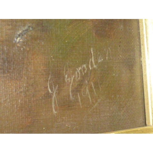 17 - Framed Oil on canvas Signed 1911 by Artist