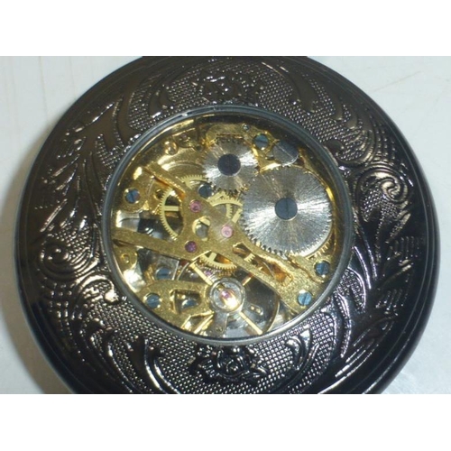 20 - Black Pearl Automatic Pocket Watch (Working)