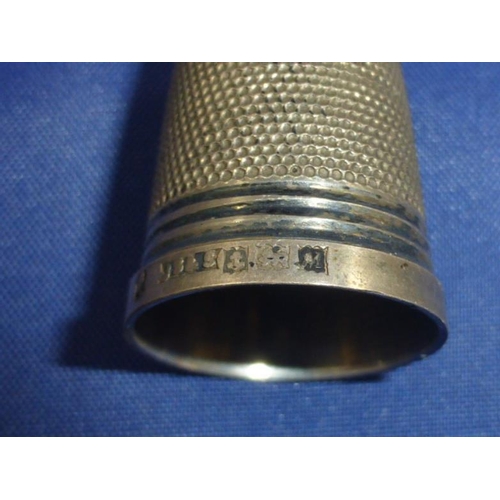 131 - Hallmarked Birmingham Silver Thimble