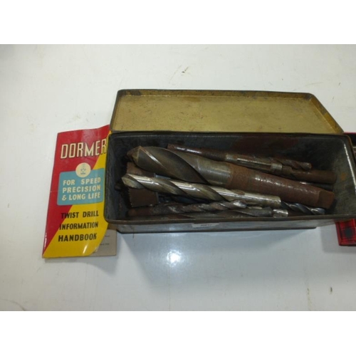 236 - Mixed Selection of Engineers Drill Bits, Information Handbook and Vintage Tins