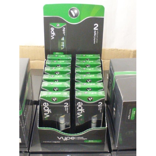 522 - Thirty Nine New Sealed Boxes of Vype Menthol Reload Cartridges (12 Packs of 2 per Box) total number ... 