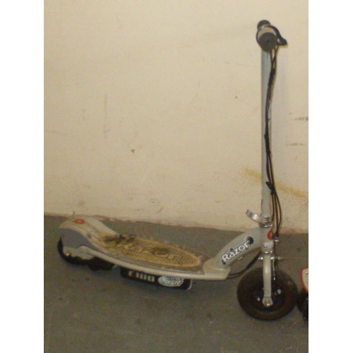 591 - Two Razor electric scooters ( no Chargers)