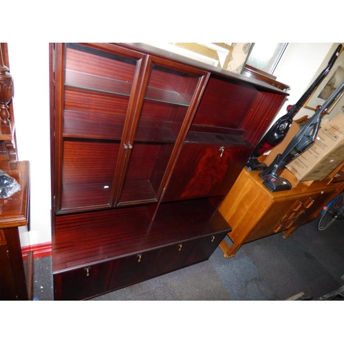 608 - Mahogany glass fronted display cabinet