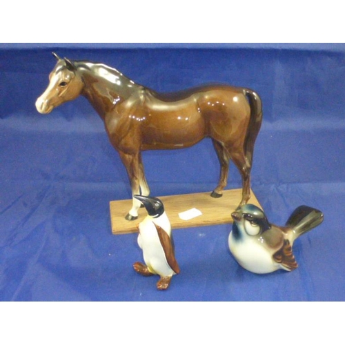 2 - Selection of Ceramics Including Beswick Horse (A/F) and Beswick Penguin