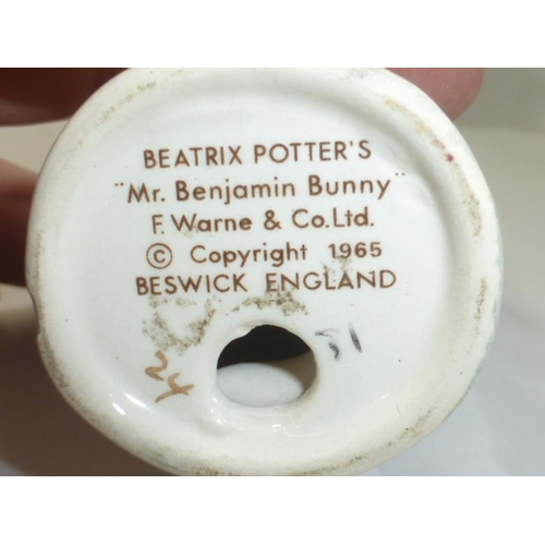 123 - Two Beswick Beatrix Potter Figures including Simpkin and Benjamin Bunny