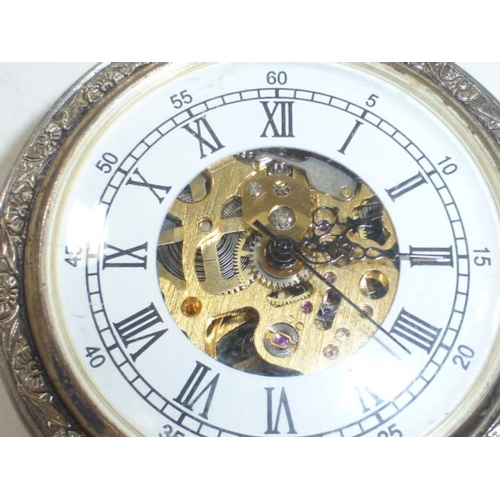 24 - Open Faced Mechanical Pocket Watch (Working)