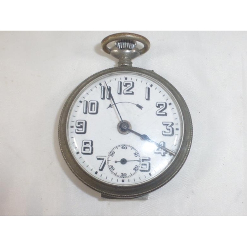 143 - Vintage Silver Tone Pin Set Pocket Watch (A/F)