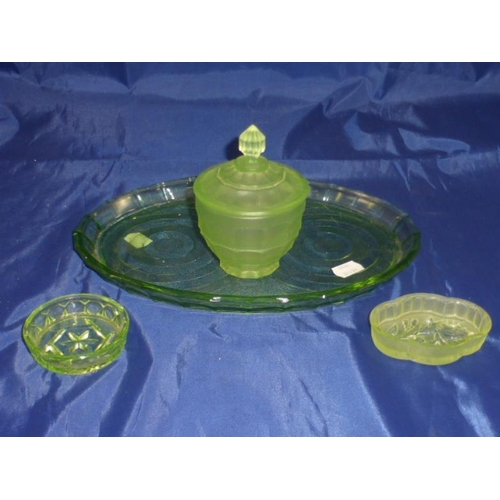 146 - Collection of Green - Possibly Uranium glass