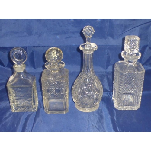 150 - Four Crystal Lidded Decanters including Windsor