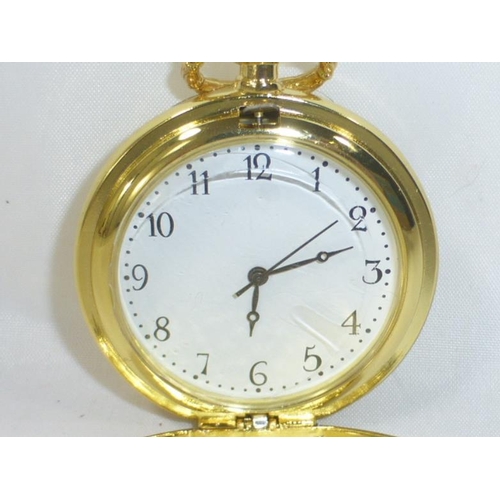 43 - Cricket Themed Quartz Pocket Watch (Working)