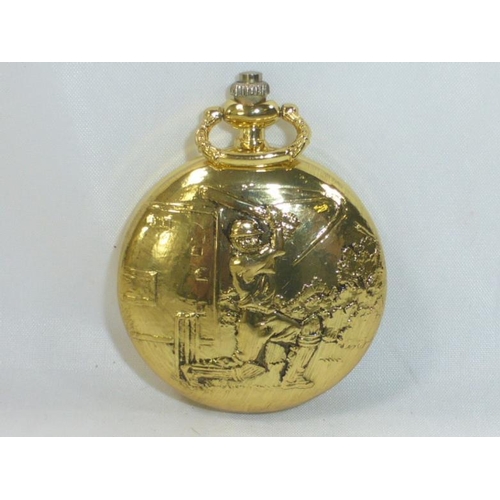 43 - Cricket Themed Quartz Pocket Watch (Working)